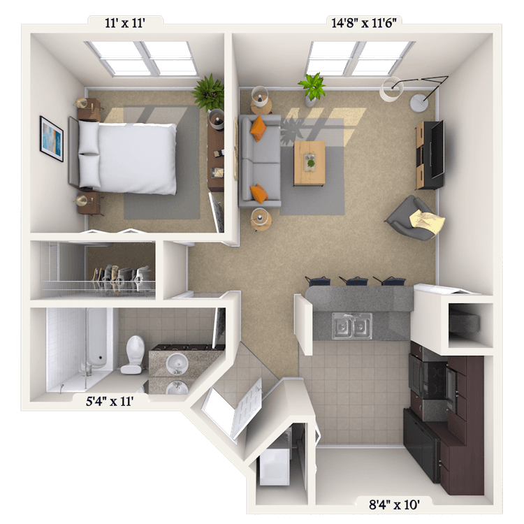 Floorplan image of unit 02201