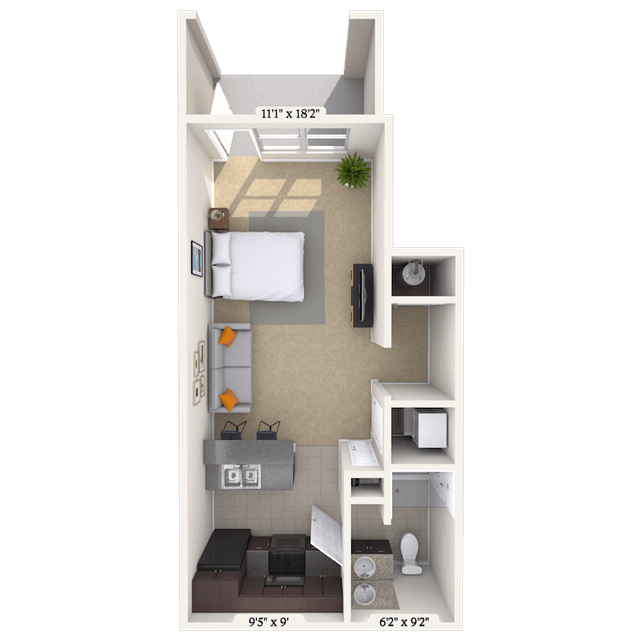 Floorplan image of unit 02924