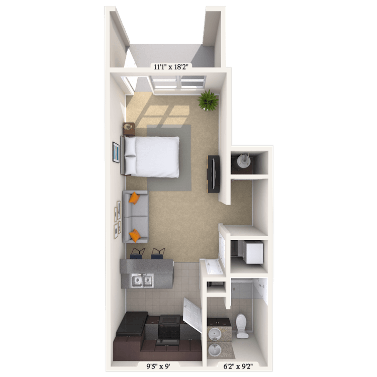 Floorplan image of unit 02924