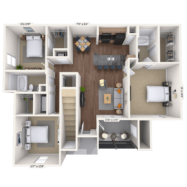 Floorplan image of unit 20128