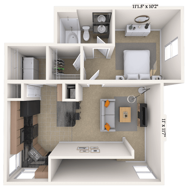 Floorplan image of unit 13208