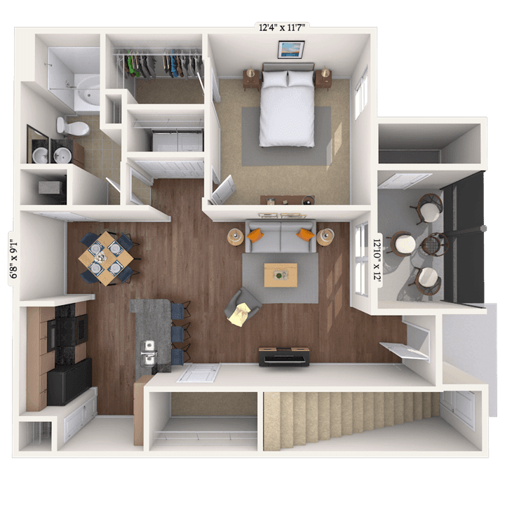 Floorplan image of unit 05124