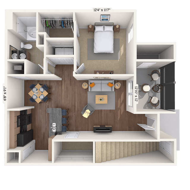 Floorplan image of unit 19125