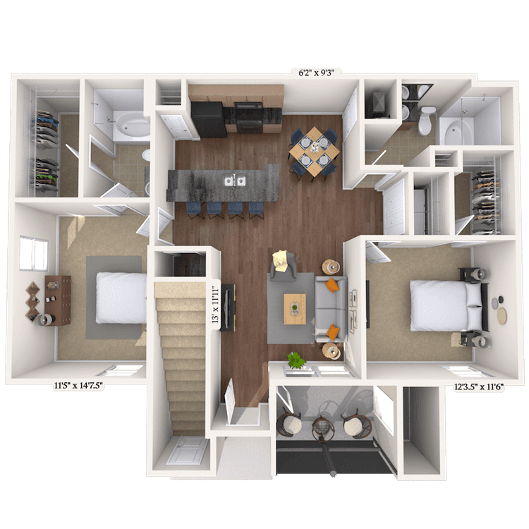 Floorplan image of unit 22209