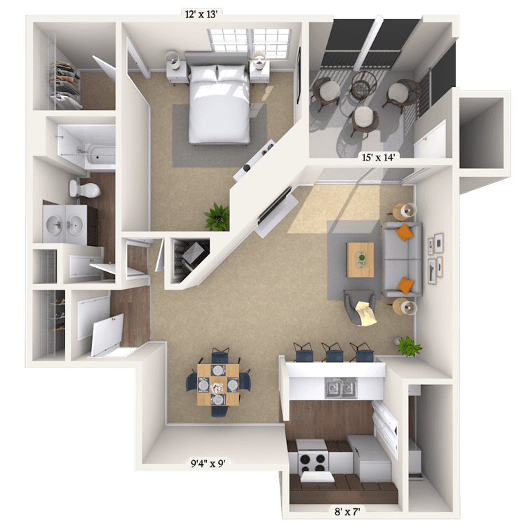 Floorplan image of unit 4444D