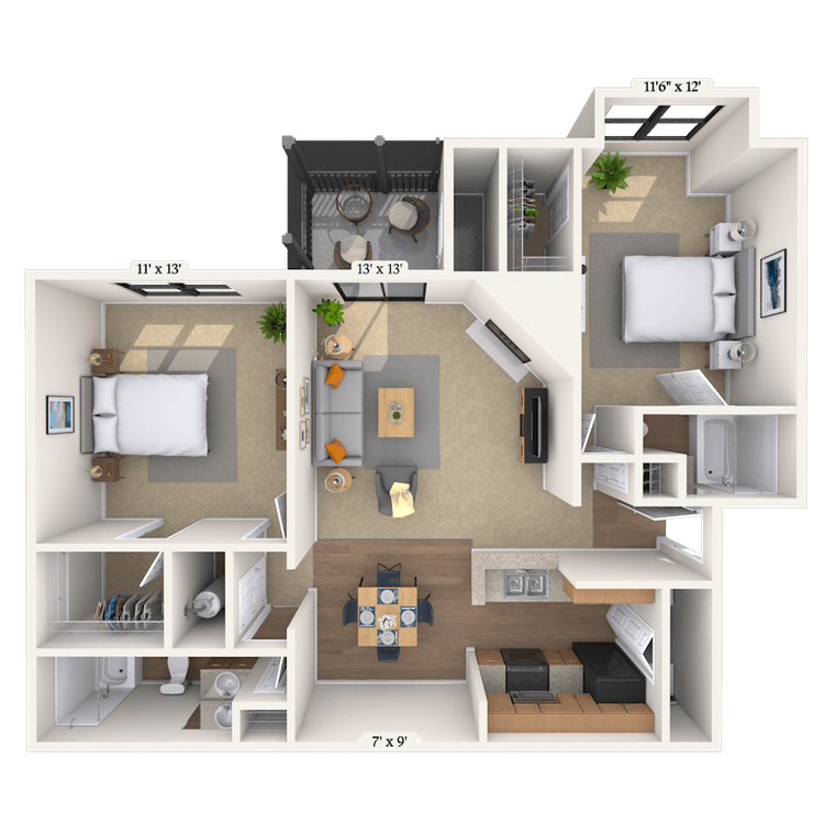 Floorplan image of unit 01813-C