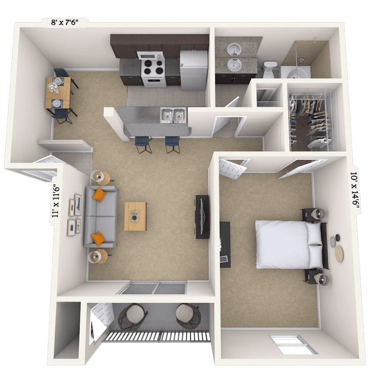 Floorplan image of unit 09918