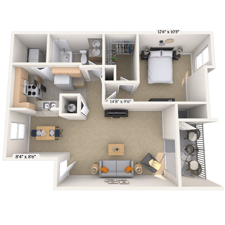 Floorplan image of unit 010101