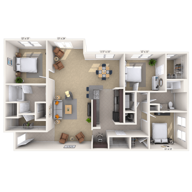 Floorplan image of unit 011301