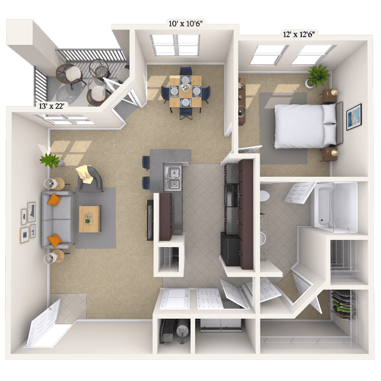 Floorplan image of unit 044207