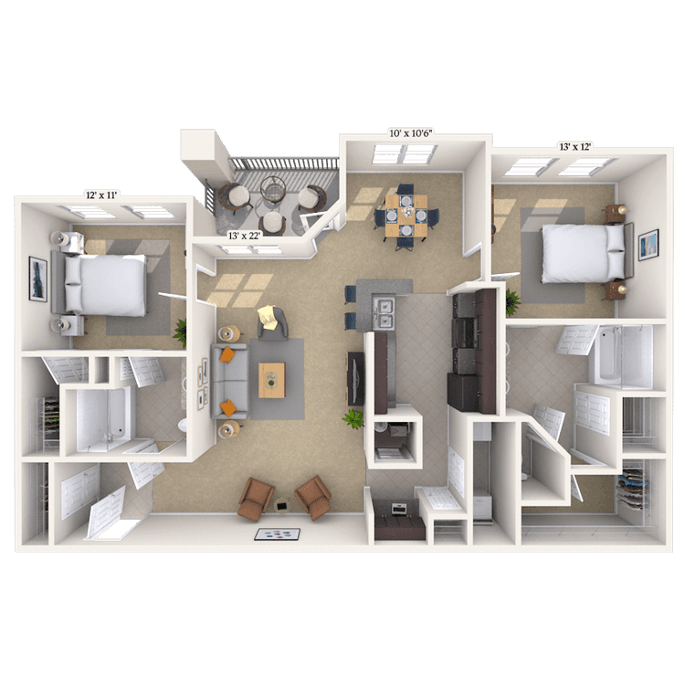 Floorplan image of unit 055313