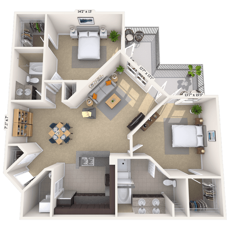 Floorplan image of unit 03351