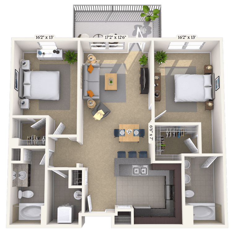 Floorplan image of unit 04448