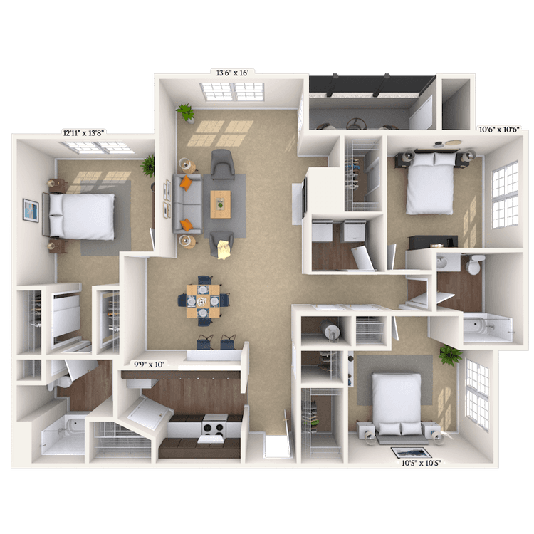 Floorplan image of unit 05509