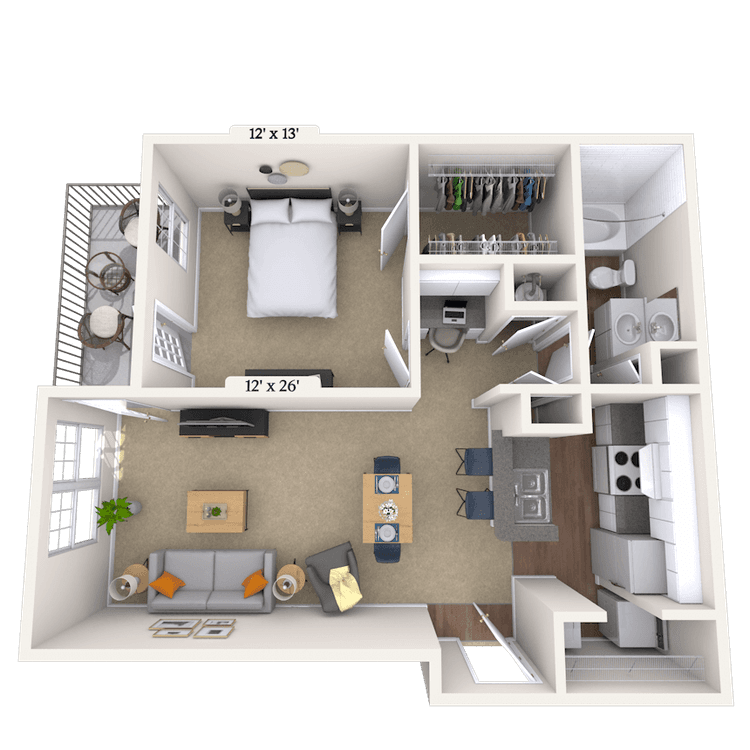 Floorplan image of unit 001226