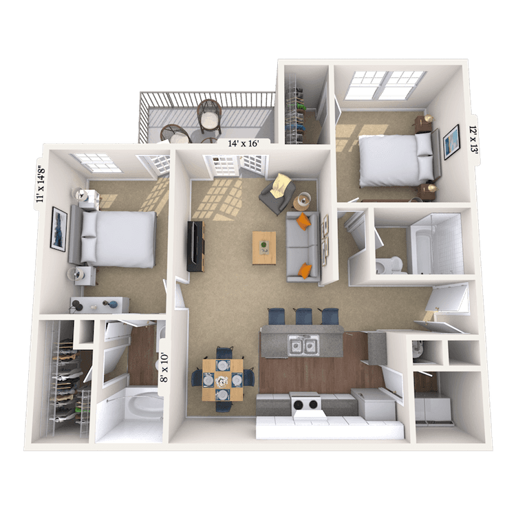 Floorplan image of unit 002013