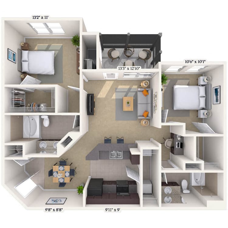 Floorplan image of unit 010128