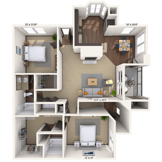 Floorplan image of unit 07707