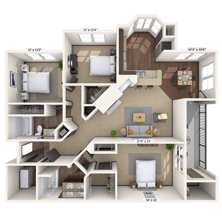 Floorplan image of unit 02209