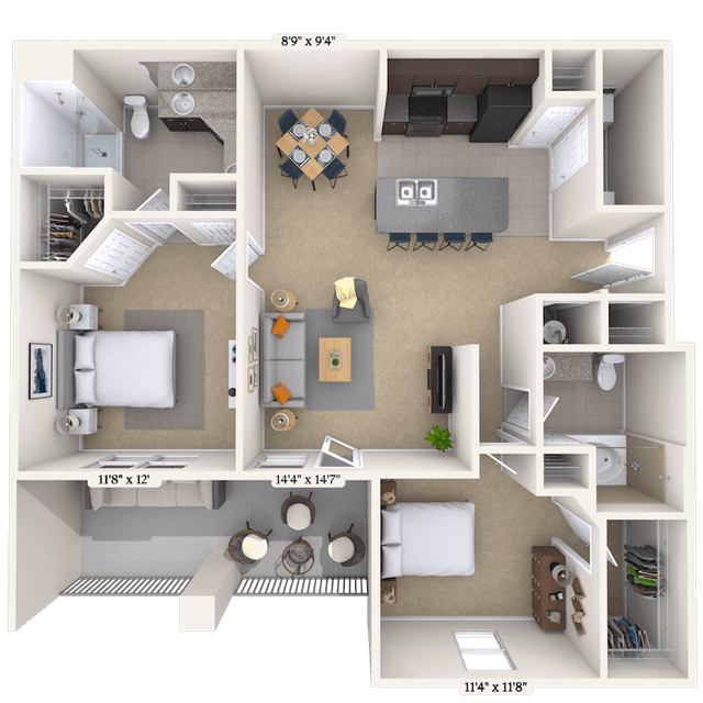 Floorplan image of unit 088105