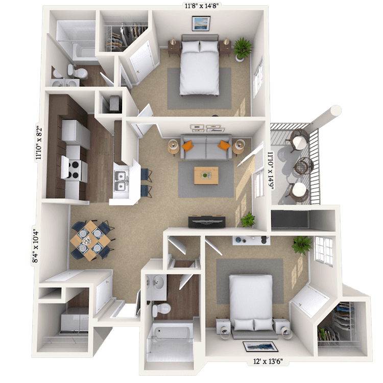 Floorplan image of unit 018-105