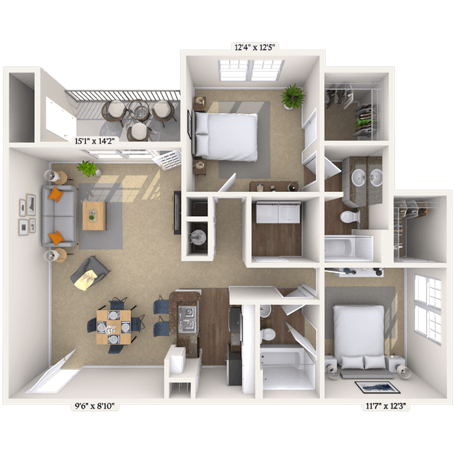 Floorplan image of unit 010118