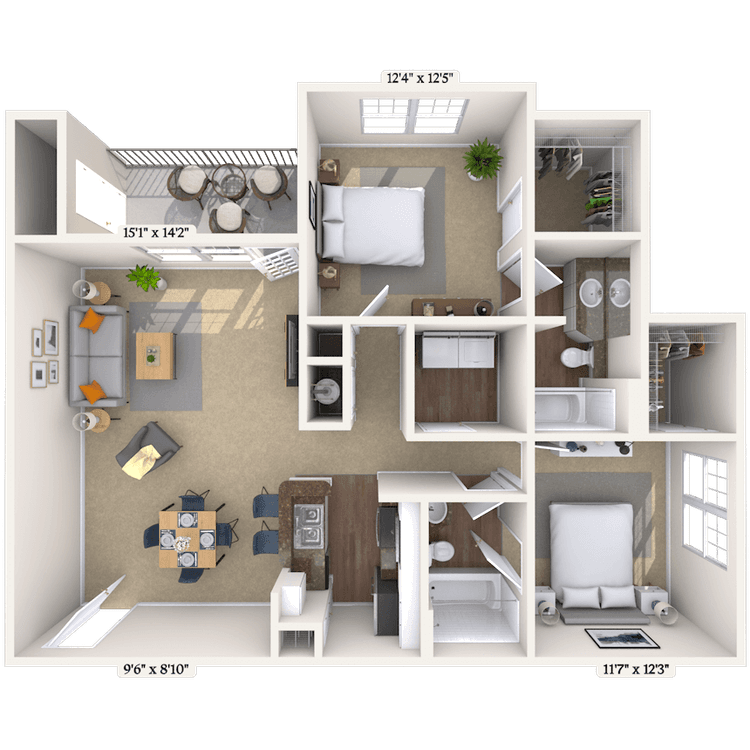 Floorplan image of unit 010118