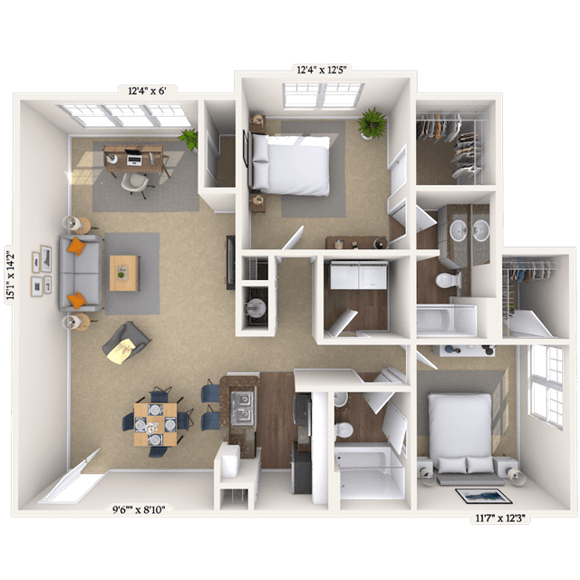 Floorplan image of unit 060628