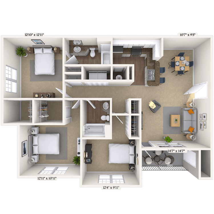 Floorplan image of unit 121212