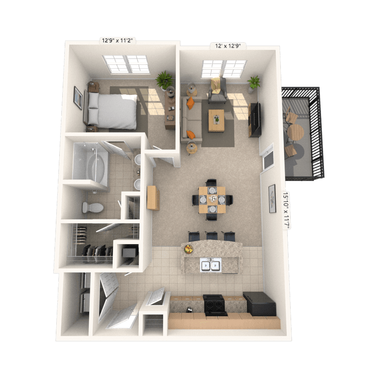 Floorplan image of unit 14109