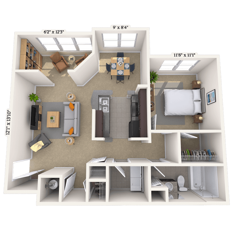 Floorplan image of unit 04204