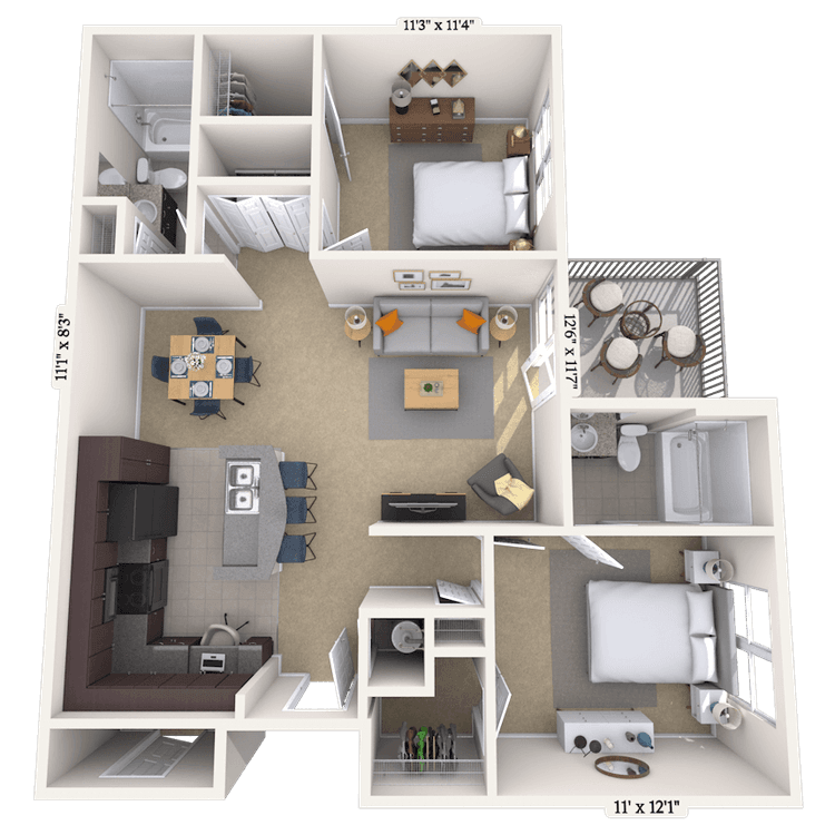 Floorplan image of unit 08205