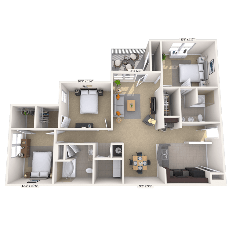 Floorplan image of unit 05314