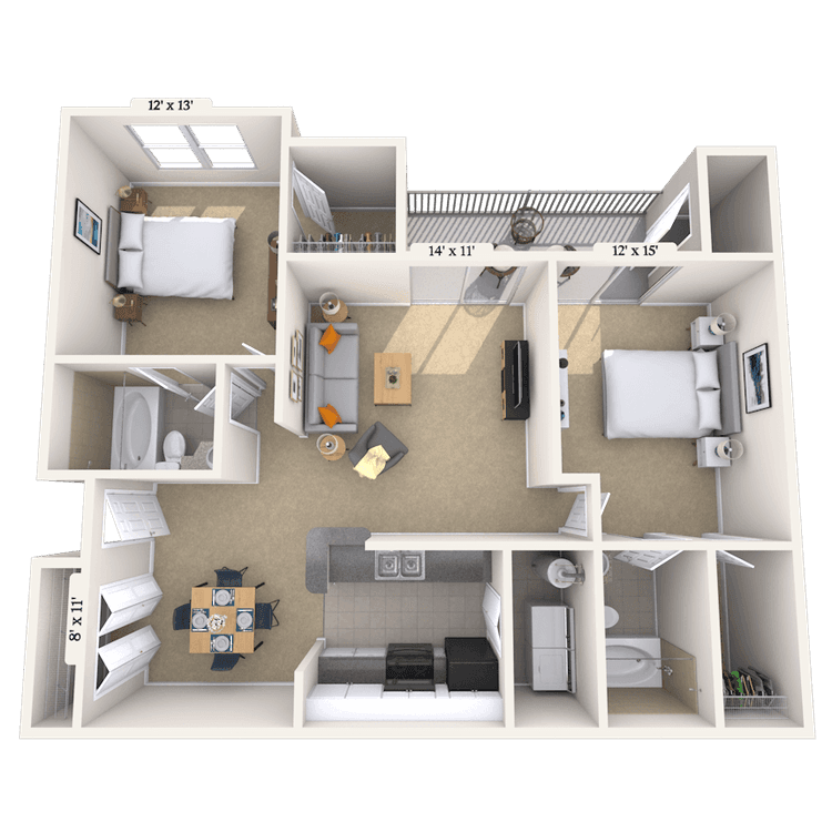 Floorplan image of unit 01137