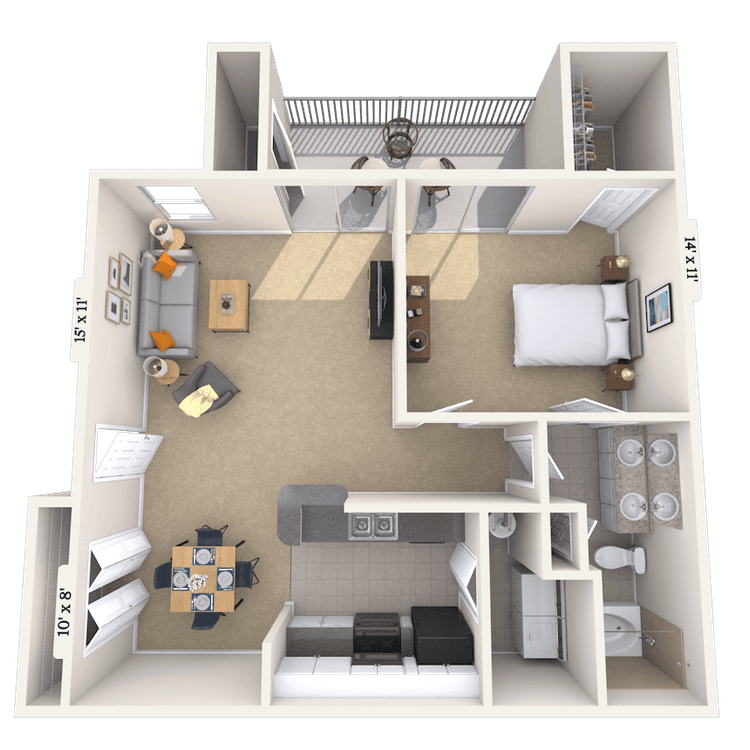 Floorplan image of unit 03314