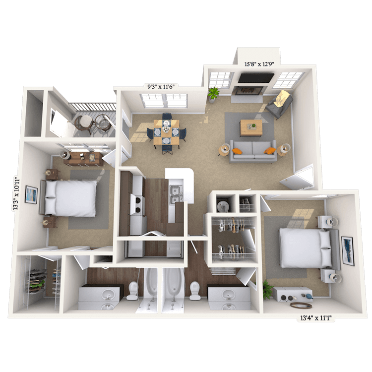 Floorplan image of unit 080916