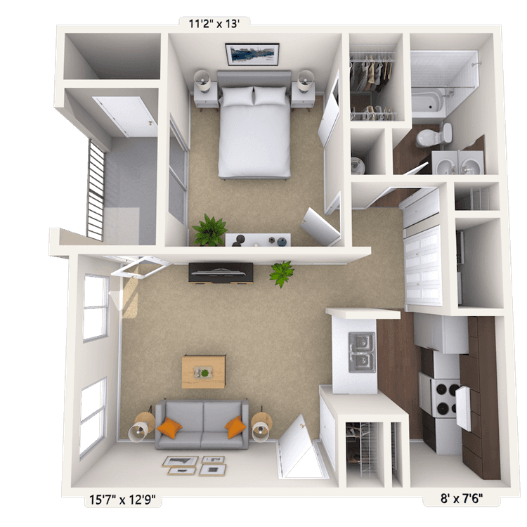 Floorplan image of unit 001112