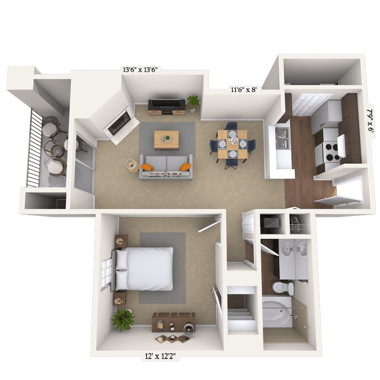 Floorplan image of unit 0129011B