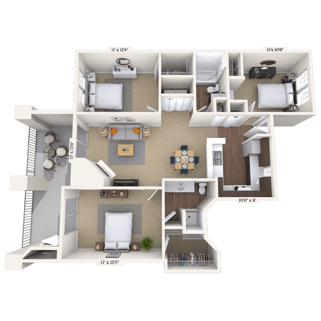 Floorplan image of unit 0129101A
