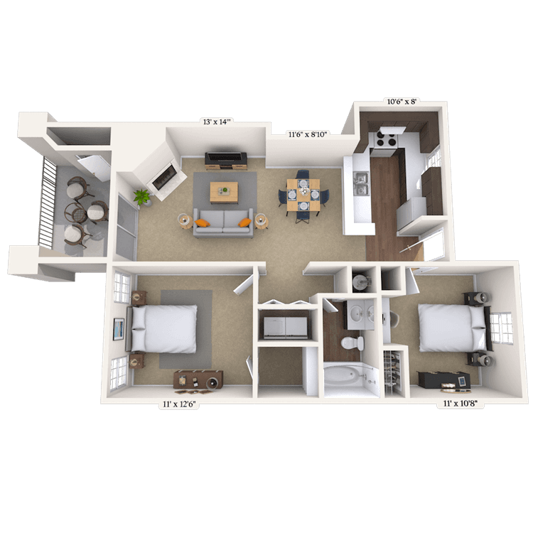 Floorplan image of unit 0130032B