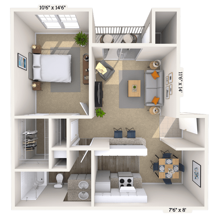 Floorplan image of unit 03301