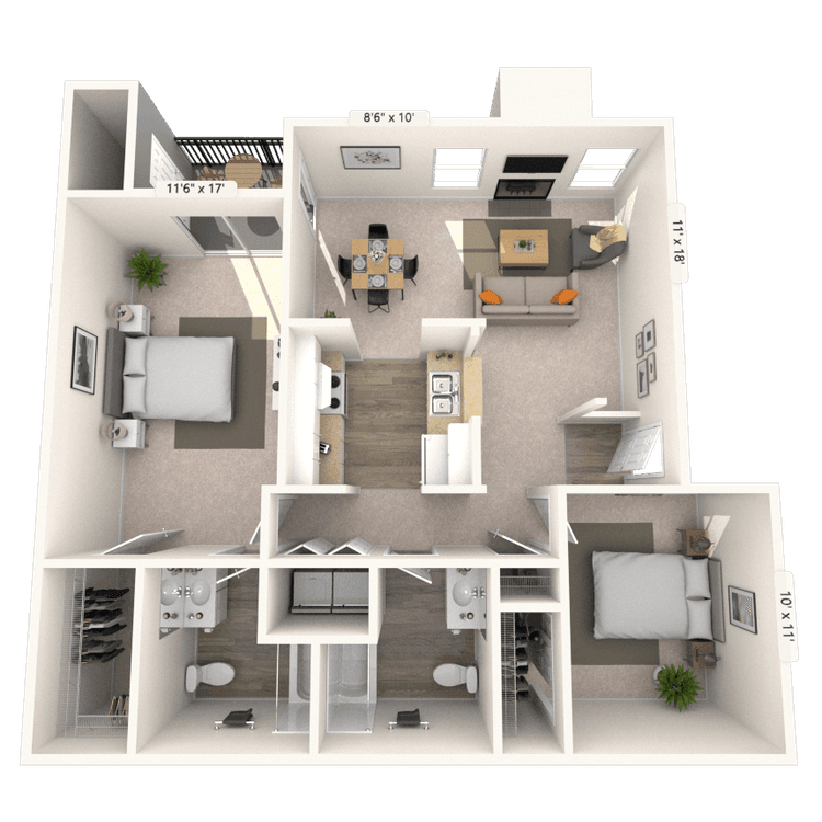 Floorplan image of unit 09907