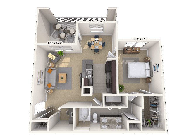 Floorplan image of unit 101024