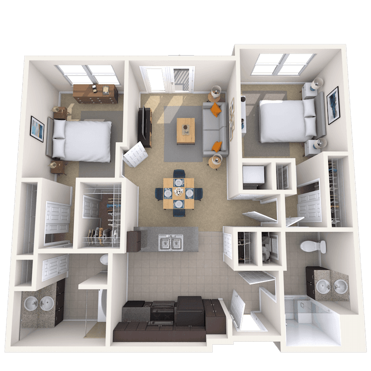 Floorplan image of unit 1402