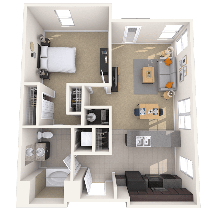 Floorplan image of unit 2313