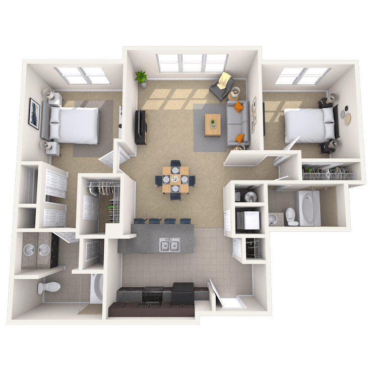 Floorplan image of unit 3106