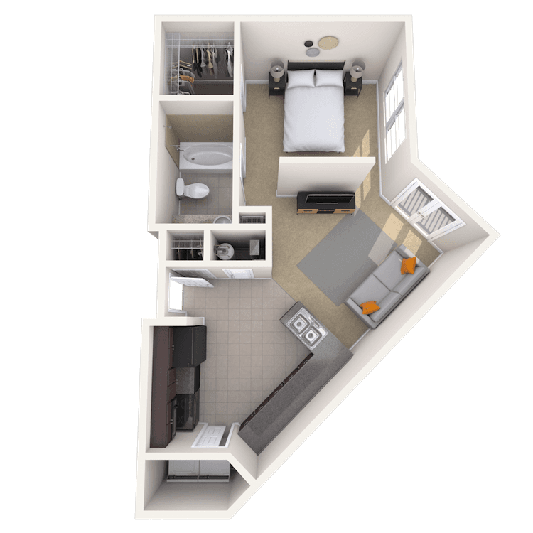 Floorplan image of unit 3107