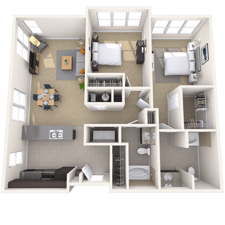 Floorplan image of unit 2109