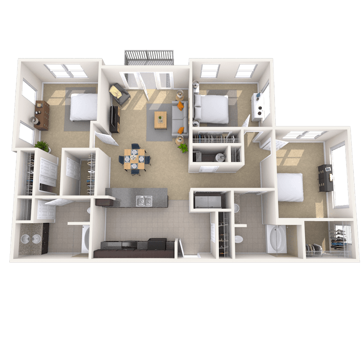 Floorplan image of unit 2101