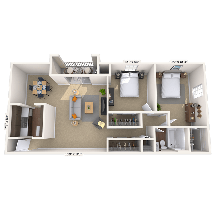 Floorplan image of unit 00003301